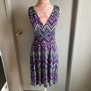 Purple Chevron Dress by AB Studio